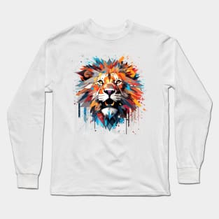 Lion Animal Freedom World Wildlife Wonder Abstract Long Sleeve T-Shirt